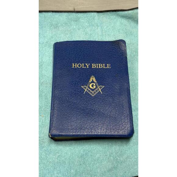 Other - characters)  Masonic Holy Bible Freemasonry Square Compass King James Version